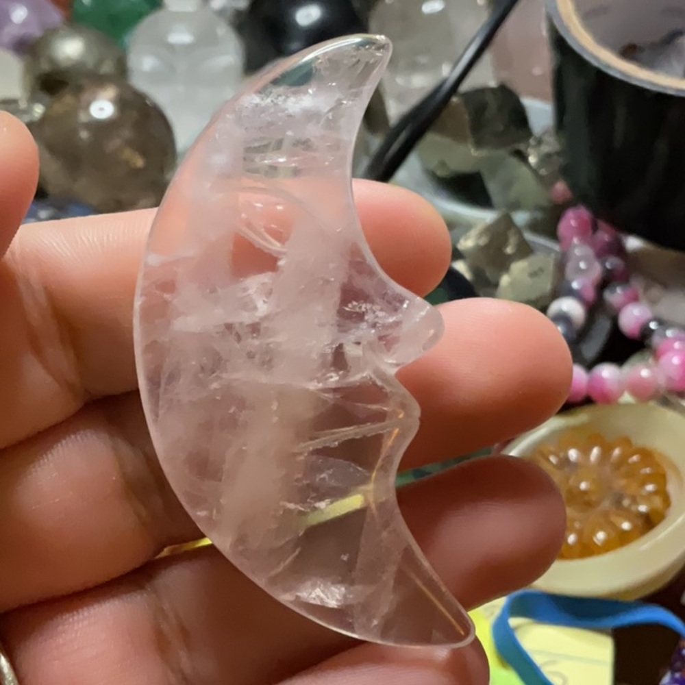 Rose Quartz Crescent Moon 🌙